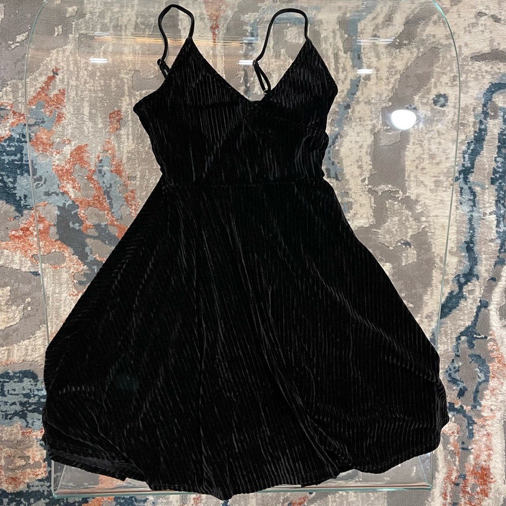 Velvet V-neck Dress